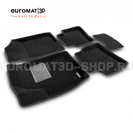 Текстильные 3D коврики Euromat3D Business в салон для Hyundai Elantra (2006-2008) № EMC3D-002722