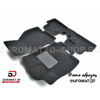 Текстильные 3D коврики Euromat3D Business в салон для Nissan Murano (Z51) (2009-2015) № EMC3D-003704