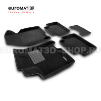 Текстильные 3D коврики Euromat3D Business в салон для Nissan Qashqai (2007-2013) № EMC3D-003714