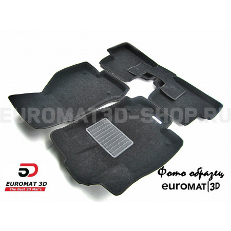 Текстильные 3D коврики Euromat3D Business в салон для Nissan Note (2005-2016) № EMC3D-003728