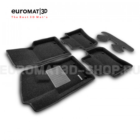 Текстильные 3D коврики Euromat3D Premium в салон для Jaguar F-Pace (2016-) № EMPR3D-002753