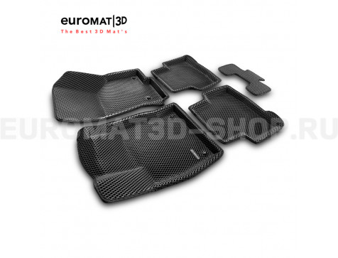 3D коврики Euromat3D EVA в салон для Skoda Karoq (2020-) № EM3DEVA-004501