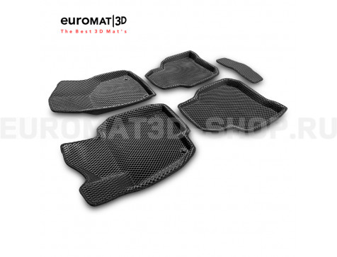 3D коврики Euromat3D EVA в салон для Skoda Superb (2009-2014) № EM3DEVA-004509
