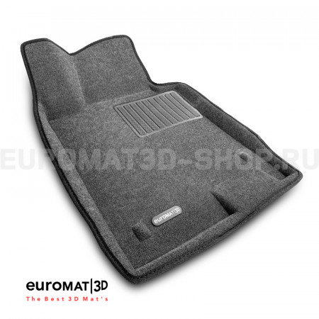 Текстильные 3D коврики Euromat3D Business в салон для Kia K5 (2020-) № EMC3D-002708G Серые