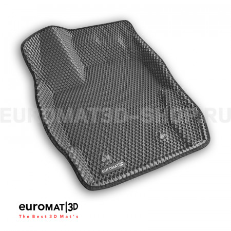 3D коврики Euromat3D EVA в салон для Renault Duster (2015-2020) № EM3DEVA-004209G Серые