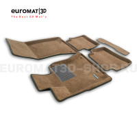 Текстильные 3D коврики Euromat3D Business в салон для Mercedes E-Class (W214) (2023-) № EMC3D-003525R Коричневые