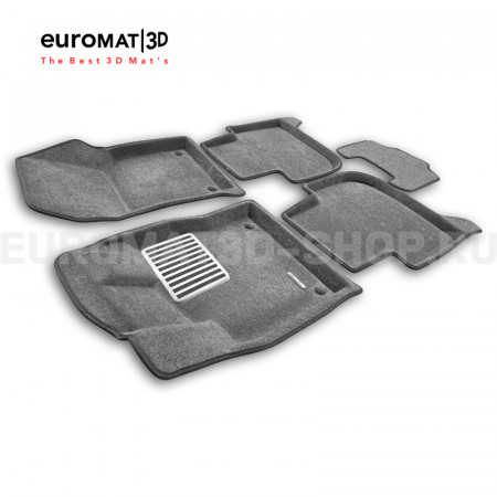 Текстильные 3D коврики Euromat3D Lux в салон для Volkswagen Tayron (2018-) № EM3D-005431G Серые